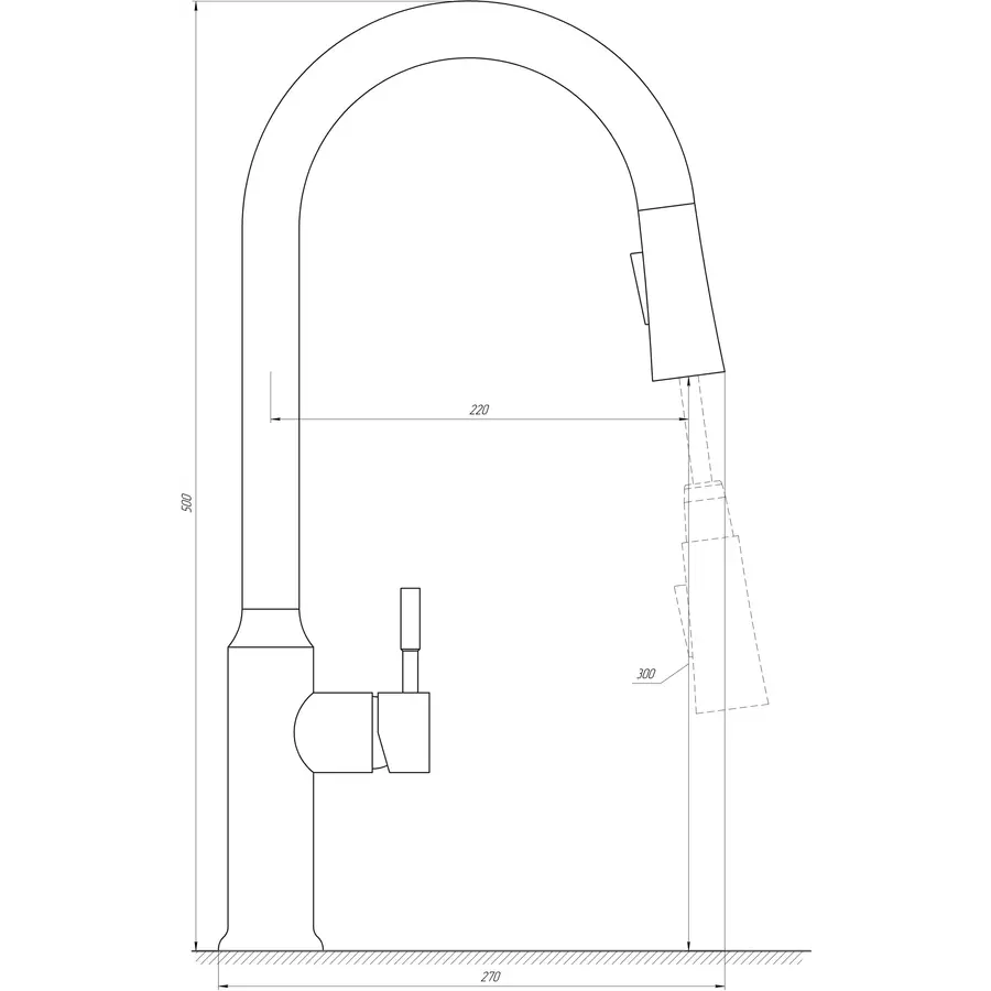 Смеситель для кухни Globus Lux ALPEN SBT1-2033-BB