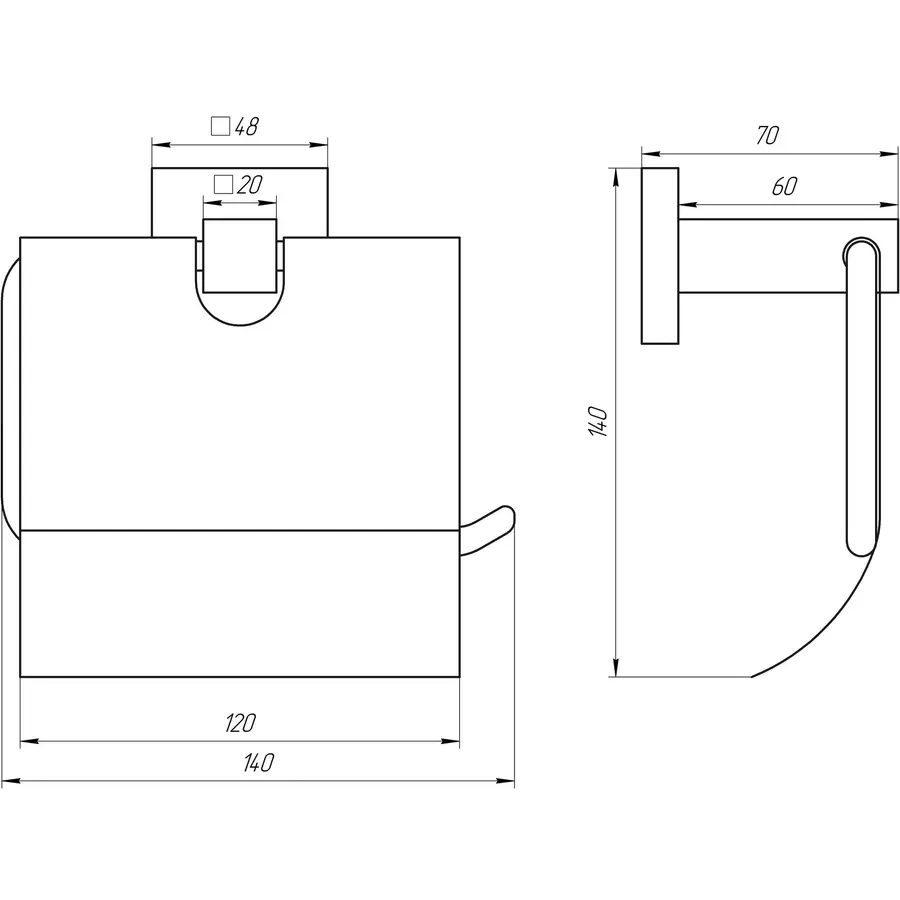 Держатель для туалетной бумаги Globus Lux BQ9410