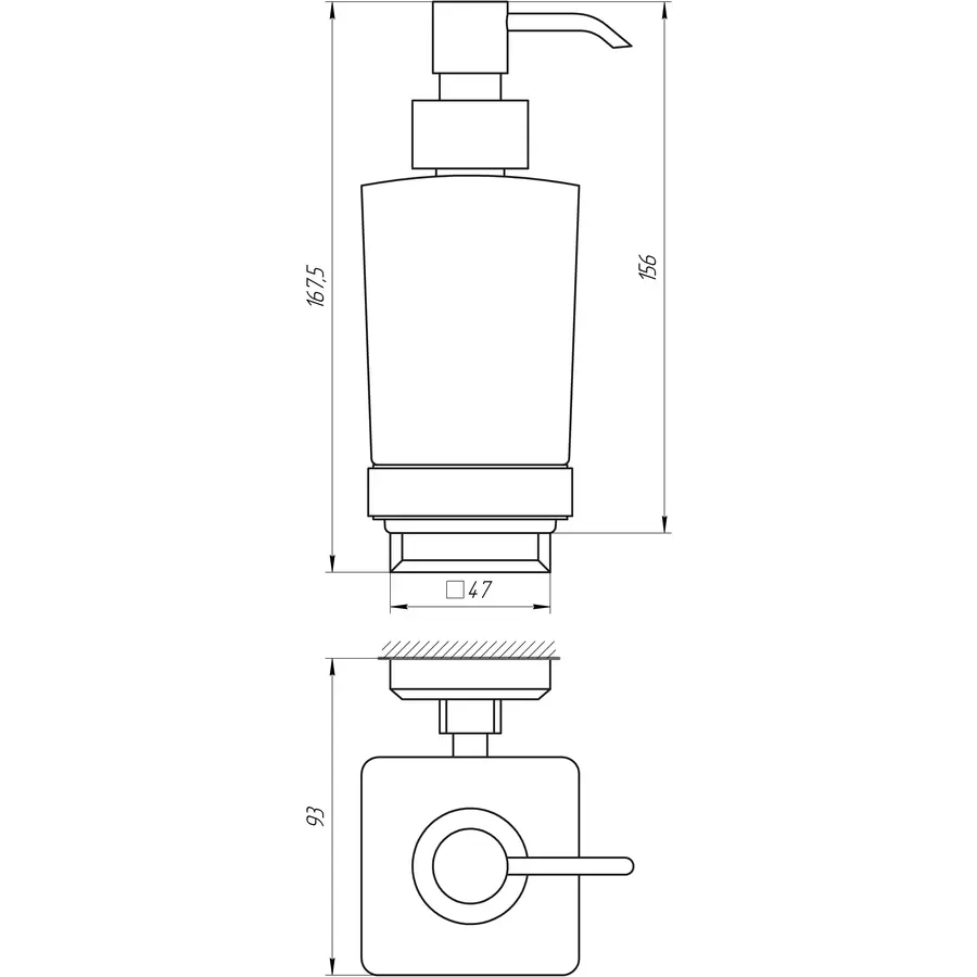 Дозатор жидкого мыла TOPAZ tкв 9933A