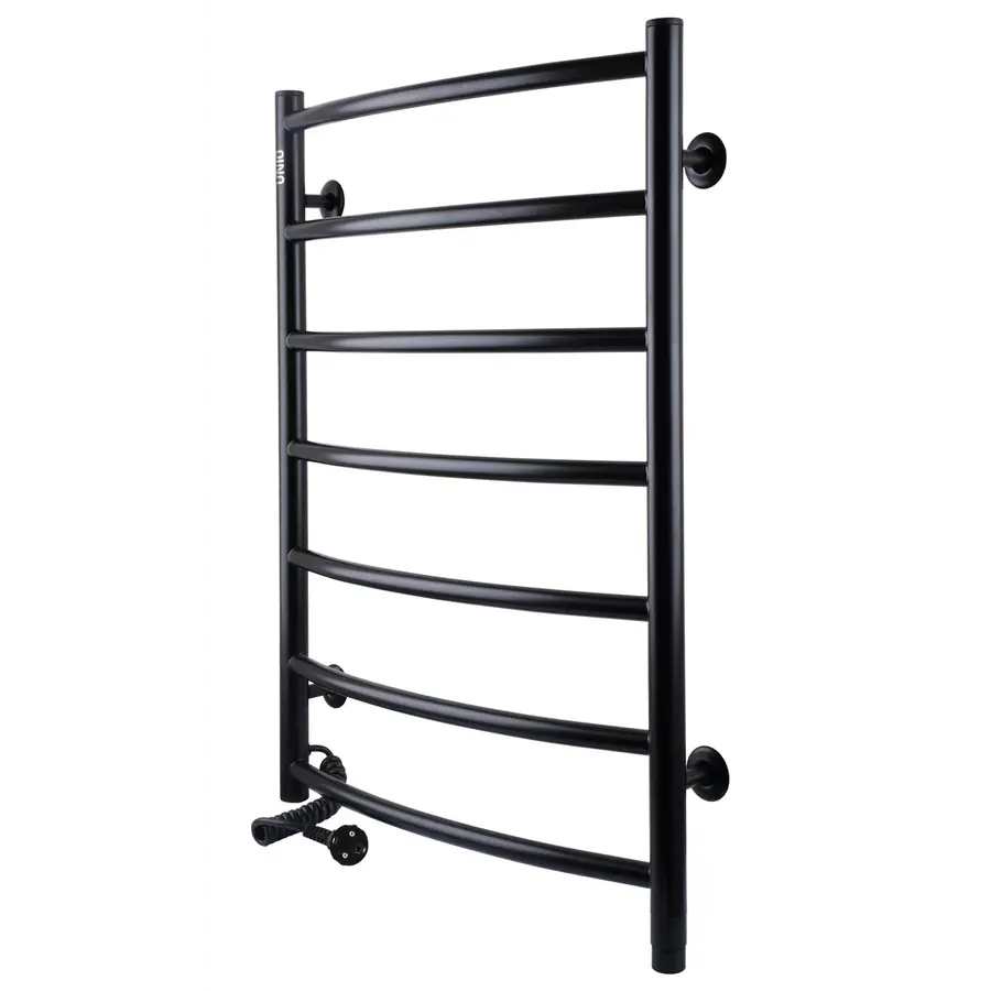 Полотенцесушитель UNIO LD EL 700-500-7 BLK Лесенка Дуга электро черная