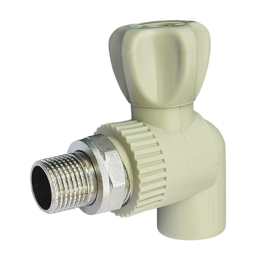 Кран радіаторний кутовий Vsplast PPR ф20x1/2″ 2026