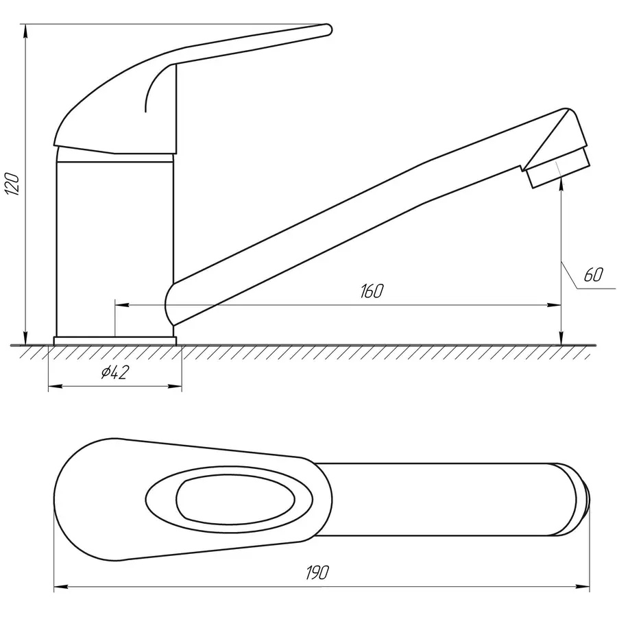 Смеситель для умывальника Globus Lux Sena GLS-203M