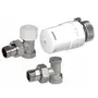 Набір Крани радіаторні кутові ARCO 1/2″ подача + зворотка+ термоголовка KC001 KCТ01 М30