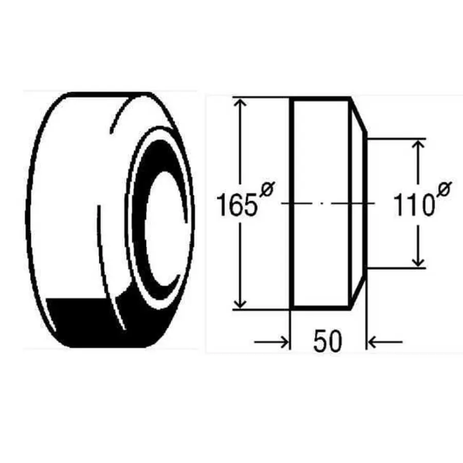 Розетка для відводу до унітаза Ø110 VIEGA 101671