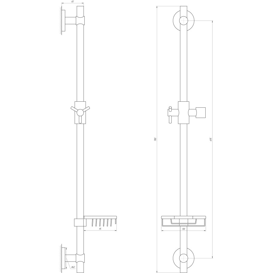 Душевая стойка Dishi T1107C