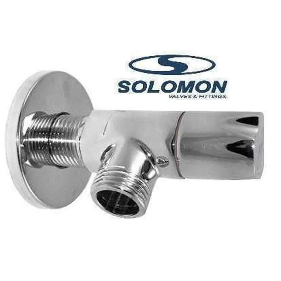 Кран напівобертовий кутовий SOLOMON 1/2″х3/4″ 9081