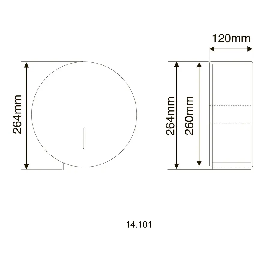 Диспенсер для туалетного паперу HOTEC 14.101 Stainless Steel