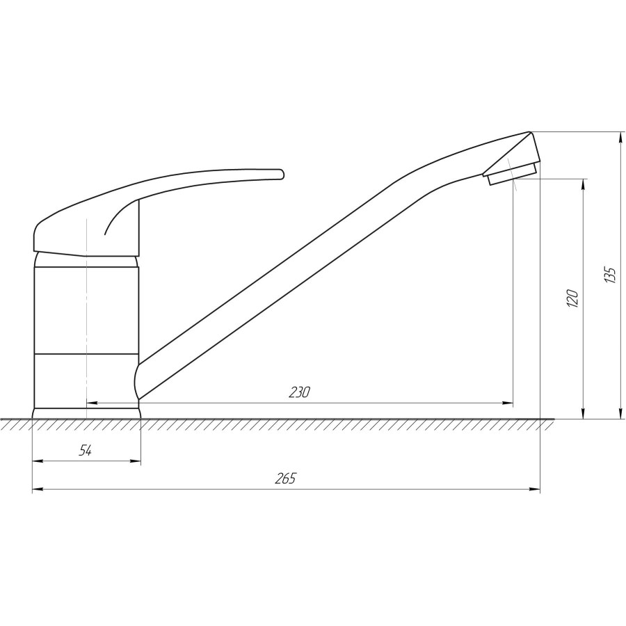 Смеситель для кухни CRISTAL Perfect GPE-0203-BIG 