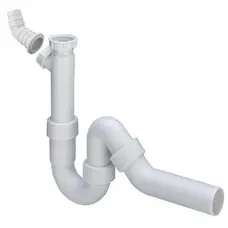 Сифон для раковини VIEGA 1 1/2″х40 з відводом, 45° пластик білий трубний б/г 101800