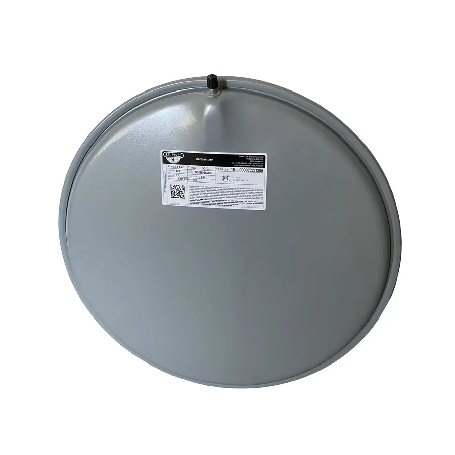 Бак Zilmet oem-pro для монтажу в котли плоский Арт. 521 6л 3bar D. 392 СІРИЙ 3/8″ ( 13C0000603 )