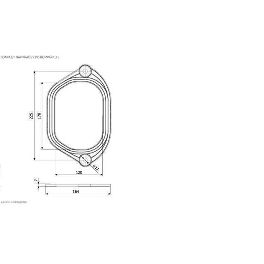 Ремкомплект для бака компакта K.K.POL тип Е, АКС / 520