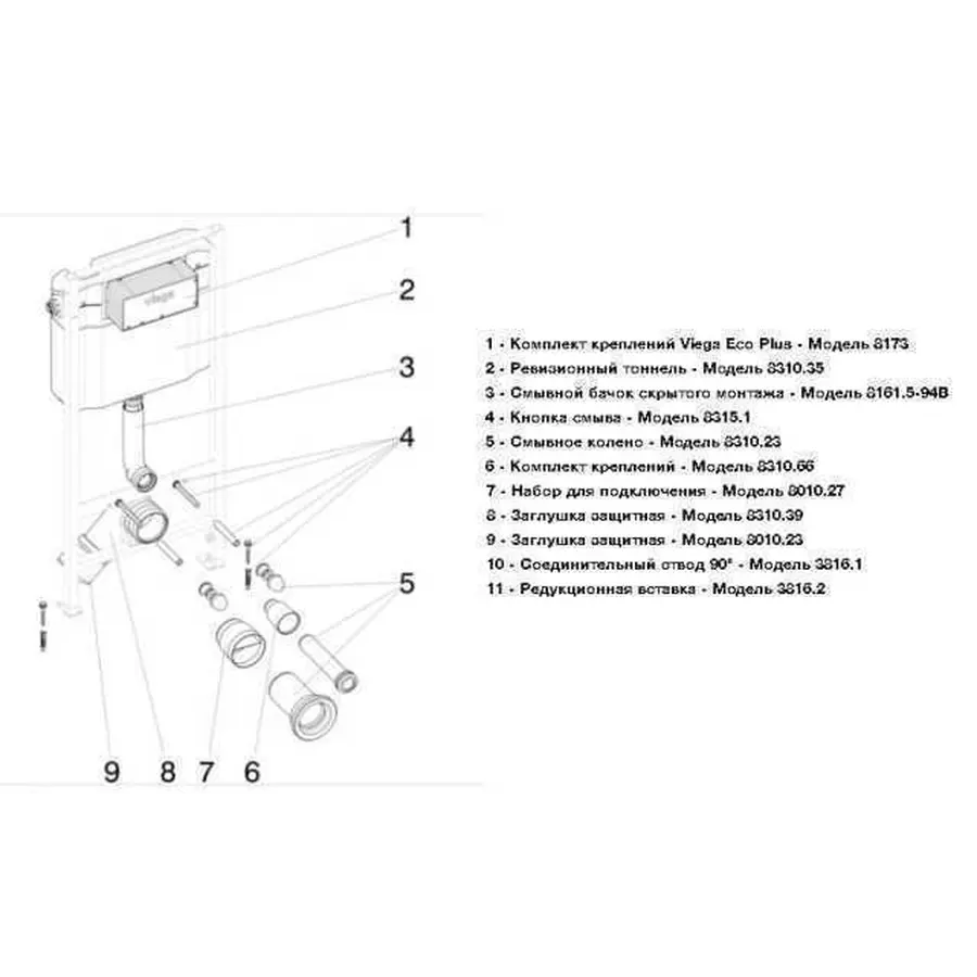 Модуль-бачок для унітаза Eco Standart Viega 713386