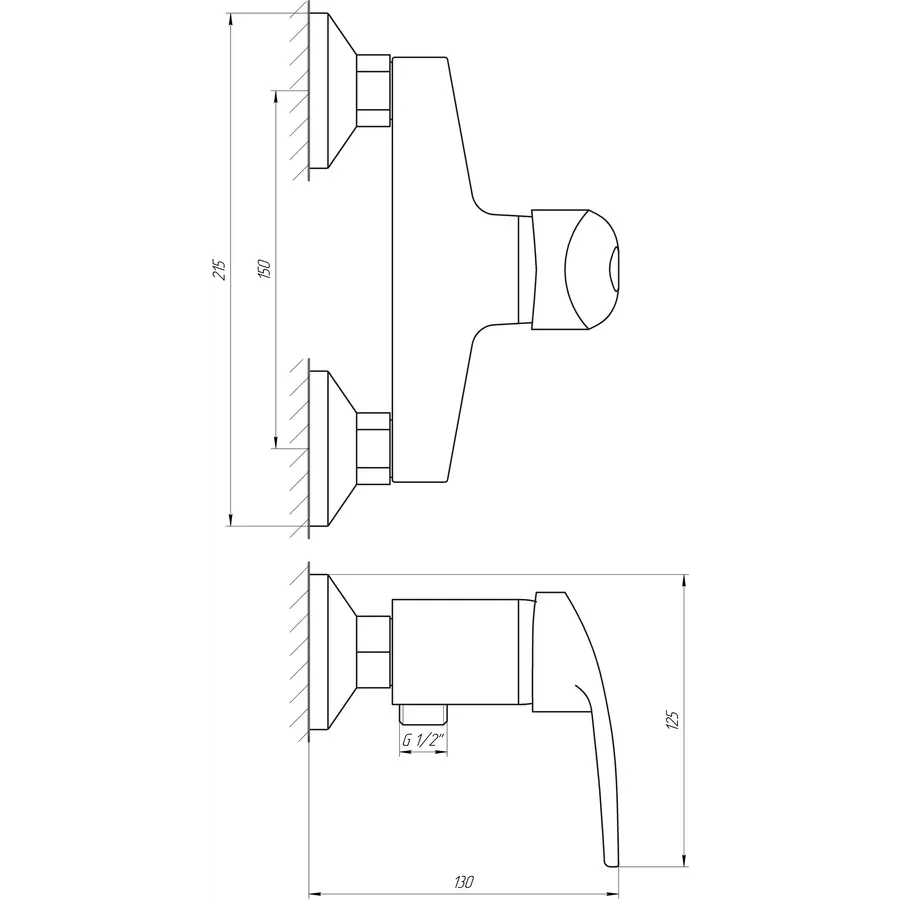 Смеситель для душа Globus Lux Caprice GLCA-0105N
