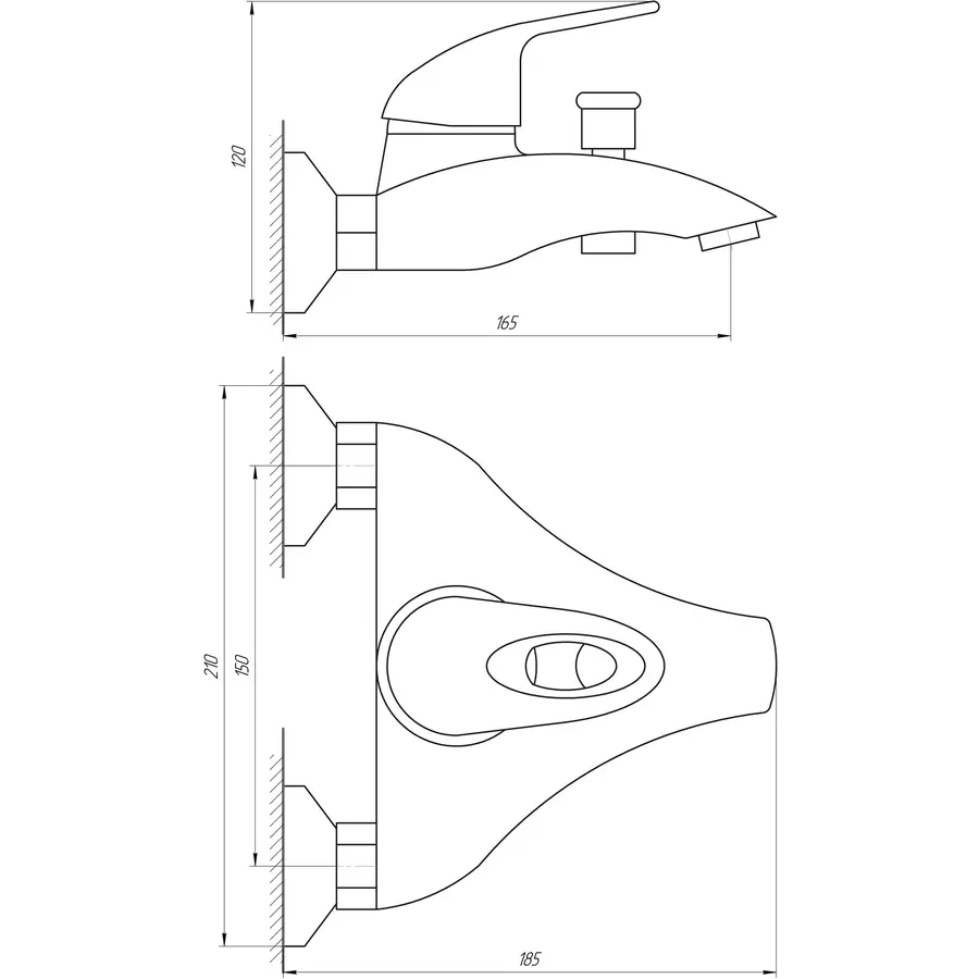 Смеситель для ванны Globus Lux Smart GLSM-0102