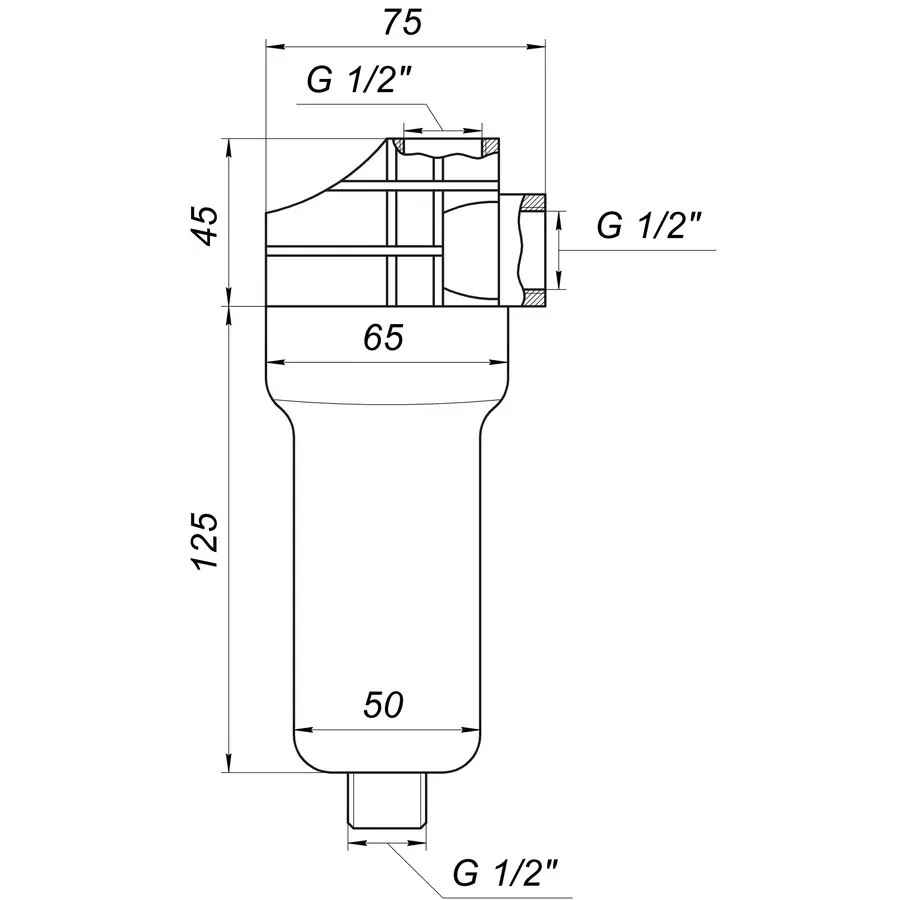 Фильтр-колба универсальная (полифосф. Соль) Bио + systems SL35, 1/2 "
