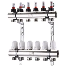 Коллектор с измерителем затрат, регуляторами и креплением ECO 001D 1 "x6