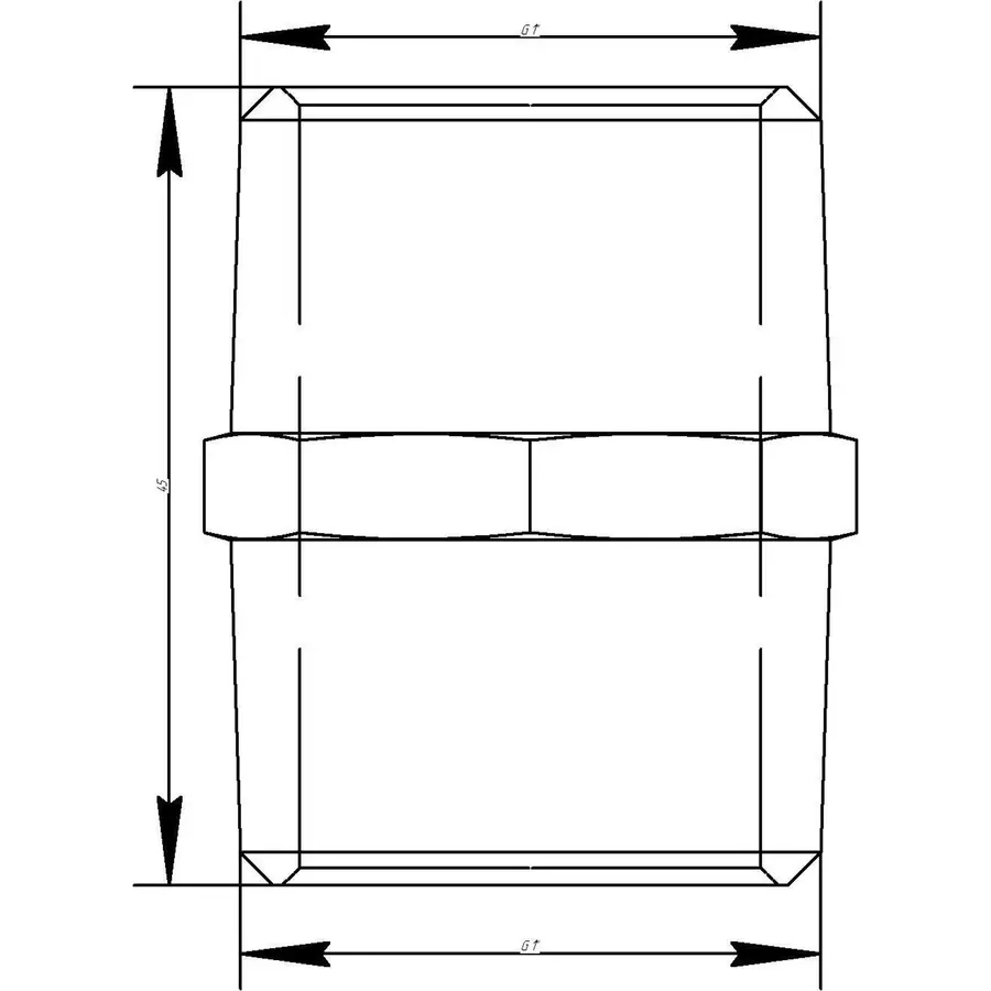 Ніпель VIEGA 1522 1″ ЗЗ (100681)