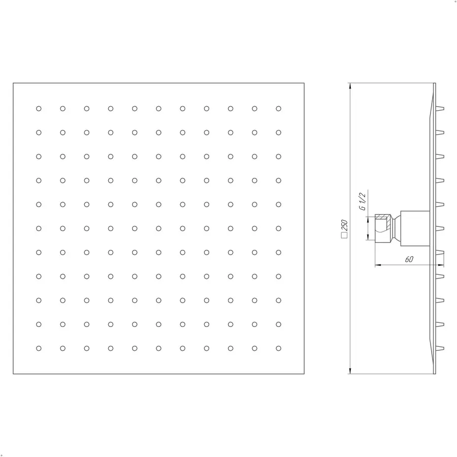 Душова лійка TOPAZ TSQ-250-CR