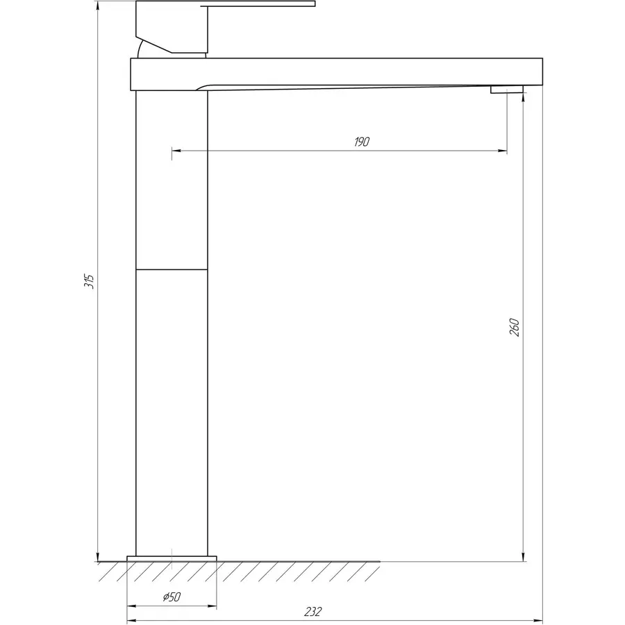 Змішувач для умивальника TOPAZ SARDINIA TS 08223-H20-BB