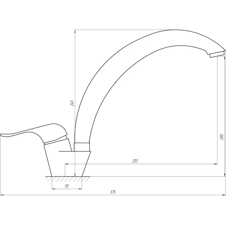 Змішувач для кухні Globus Lux LEON SL-203S