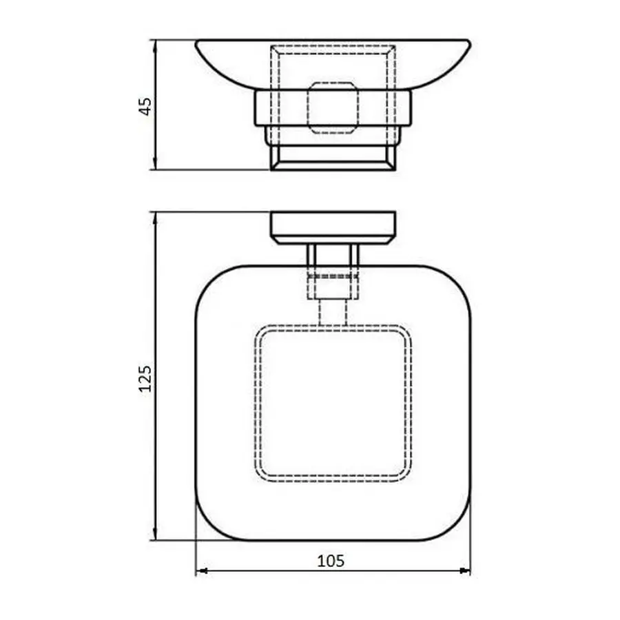 Мильниця одинарна Globus Lux BQ9408 чорна матова SUS304