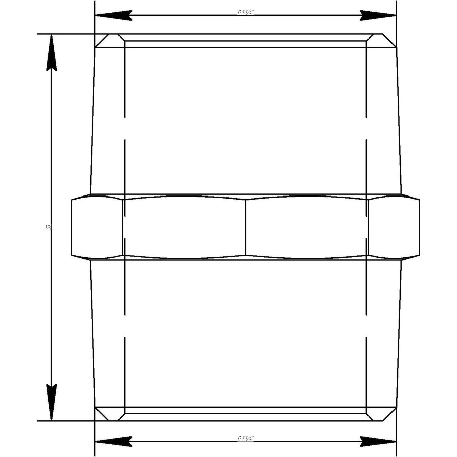 Ніпель VIEGA 1522 1 1/4″ ЗЗ (102739)