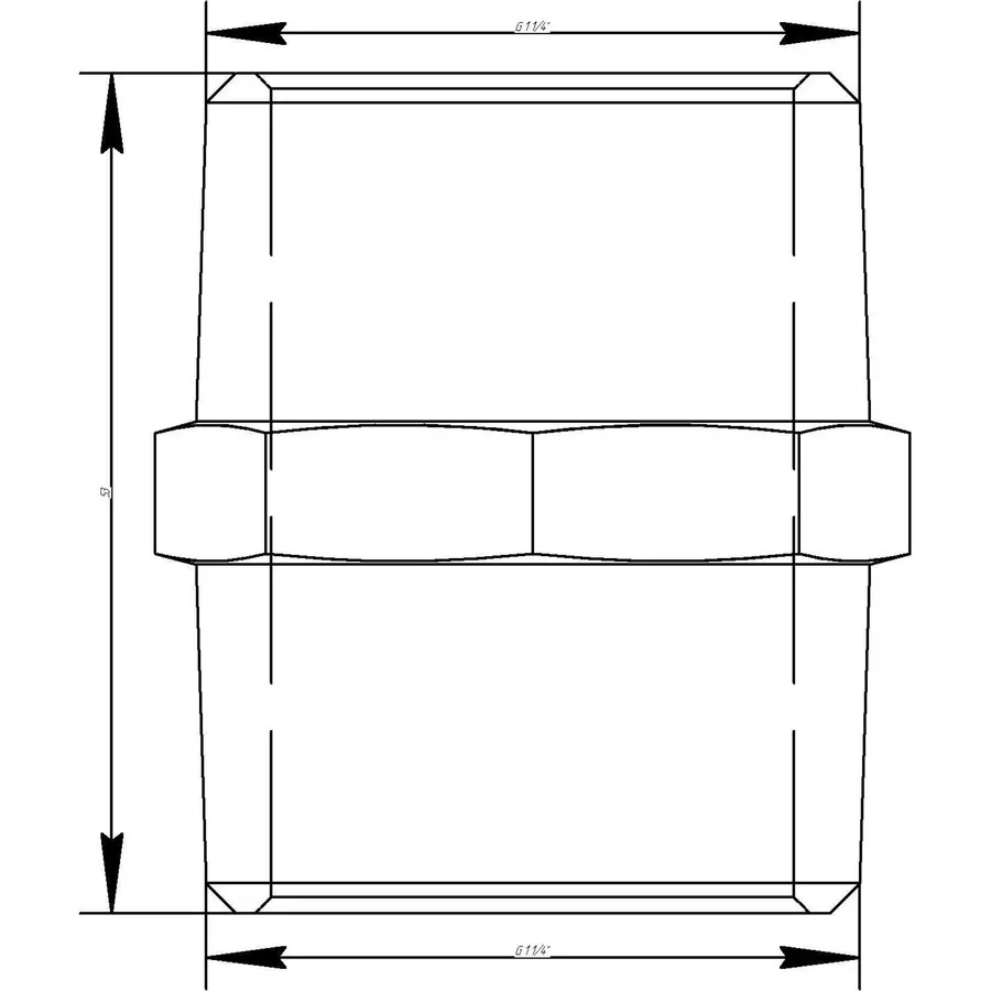 Ніпель VIEGA 1522 1 1/4″ ЗЗ (102739)