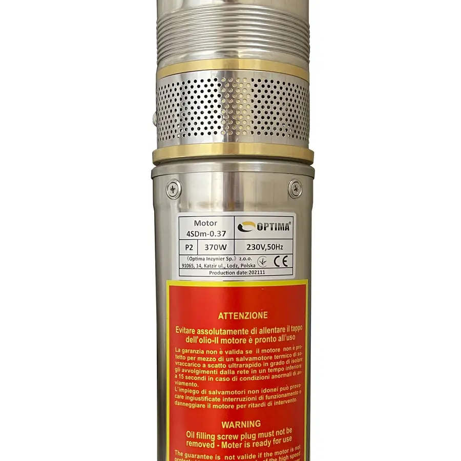 Насос свердловинний з підв. стійк. до піску OPTIMA 4SDm3/ 6 0.37 кВт 44м + пульт+кабель 25м NEW