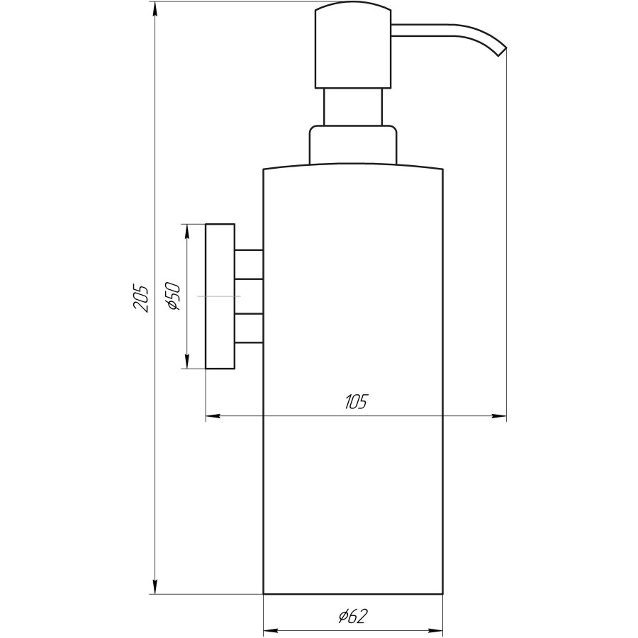 Дозатор рідкого мила Globus Lux BS8432 чорний матовий SUS304