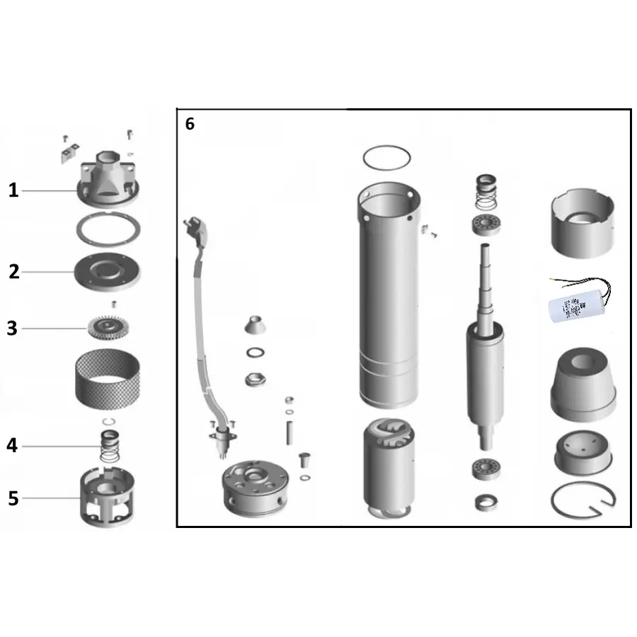 Насос свердловинний вихровий VOLKS pumpe PM 4SKm100 0.75кВт + кабель 10м