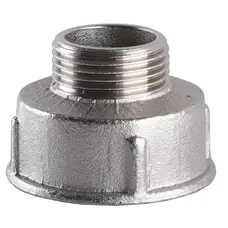 Перехідник редукційний нікельований 1 1/2″ВР х 1″ЗР штампований А0606А(нк) VA Перехідник редукційний нікельований 1 1/2″ВР х 1″ЗР штампований А0606А(нк) VA