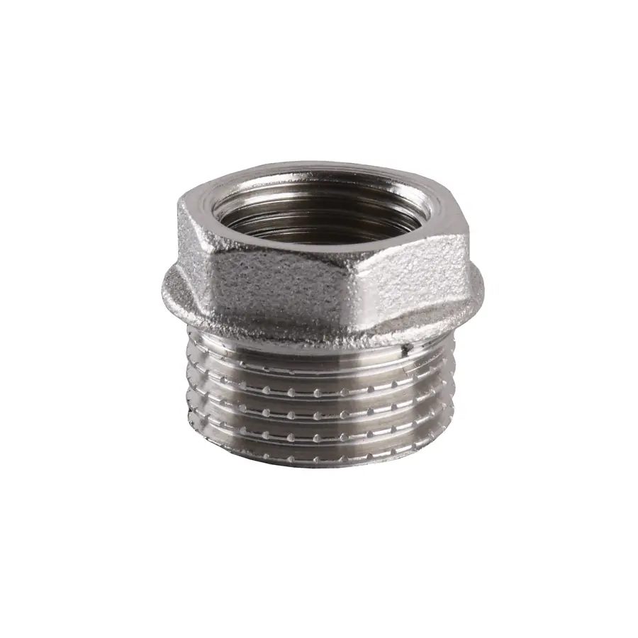 Футорка нікельована 1/2″ЗР х 3/8″ВР штампована А0752А(нк) VA