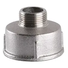 Перехідник редукційний нікельований 1 1/2″ВР х 3/4″ЗР штампований А0604А(нк) VA Перехідник редукційний нікельований 1 1/2″ВР х 3/4″ЗР штампований А0604А(нк) VA