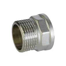 Перехідник нікельований 3/4″ВР х 3/4″ЗР штампований А0609А(нк) VA Перехідник нікельований 3/4″ВР х 3/4″ЗР штампований А0609А(нк) VA