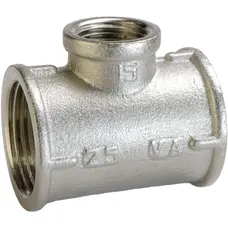 Трійник редукційний нікельваний 1″ВР х 1/2″ВР х 1″ВР ливарний А0206А(нк) VA