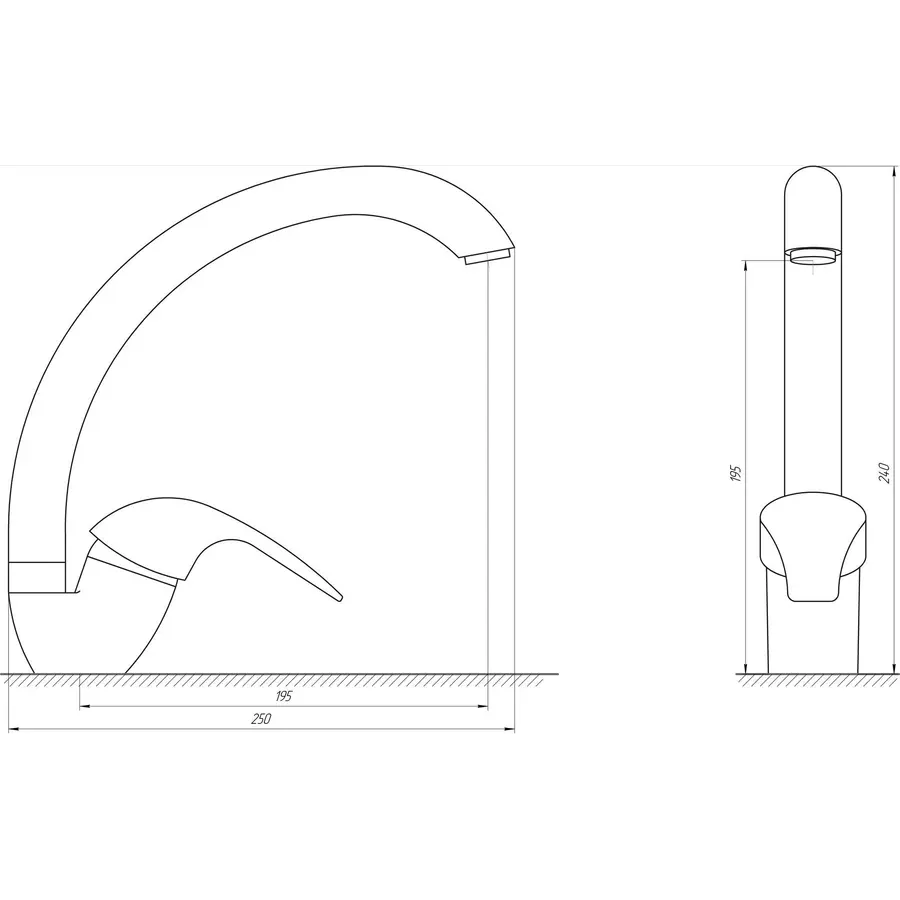 Змішувач для кухні DOMINO ACCENT DAC-203S
