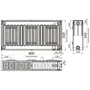 Радіатор сталевий панельний KALDE 22 низ 500x800
