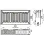 Радіатор сталевий панельний KALDE 22 бок 300x600