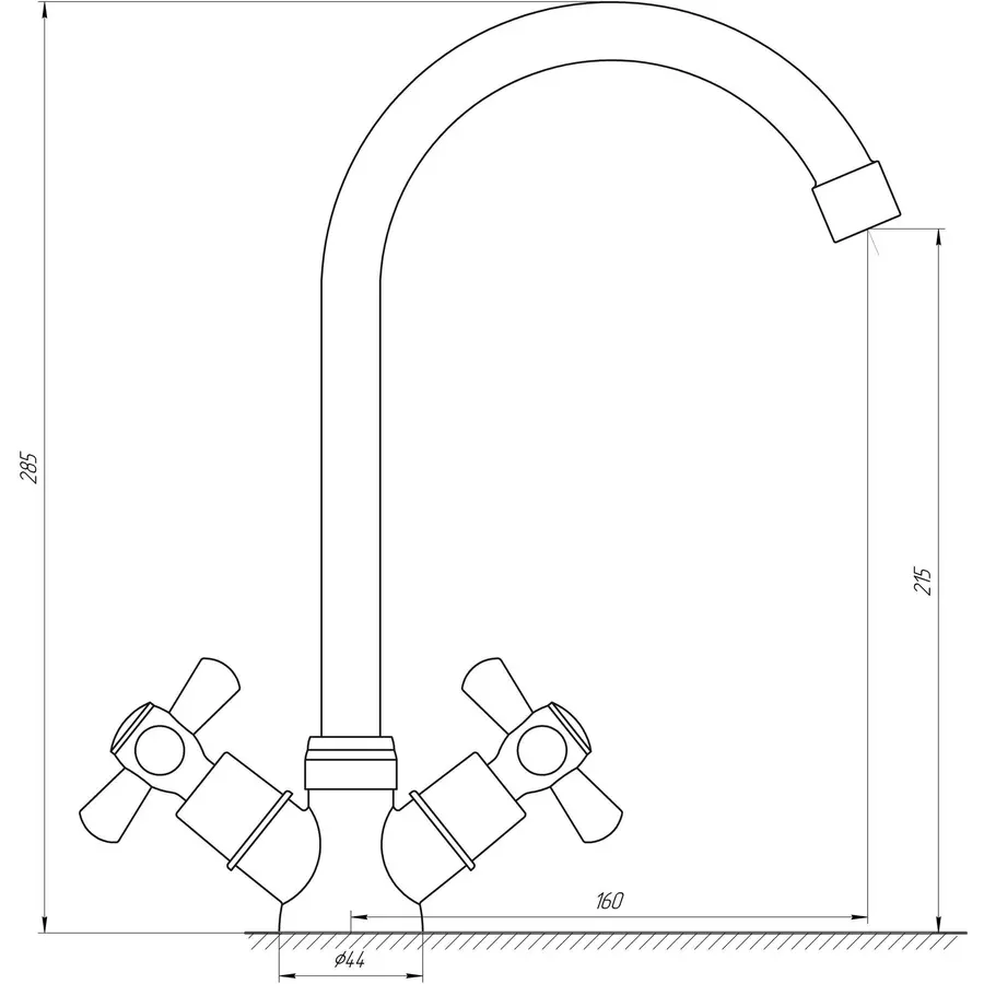 Кухонный смеситель DOMINO DK-H104-2N