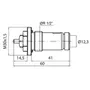 Клапан OUTER під термоголовку М30x1,5 панельного радіатора PROFESSIONAL NV-QP 5200 1/2″ЗР (на трубу)