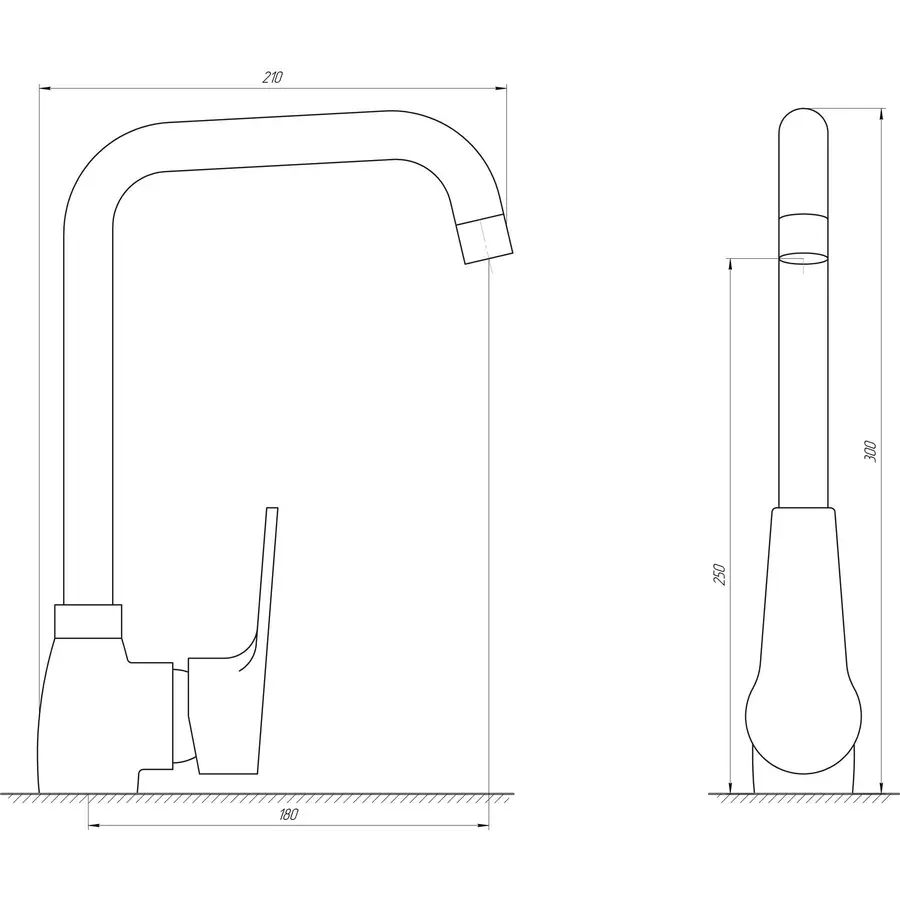 Кухонный смеситель стальной DOMINO BLITZ DBC-203 TS