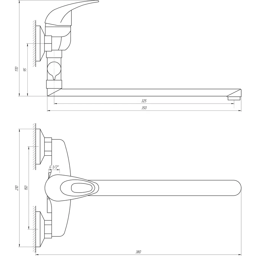 Смеситель для ванны EcoMix ELIT EM-108