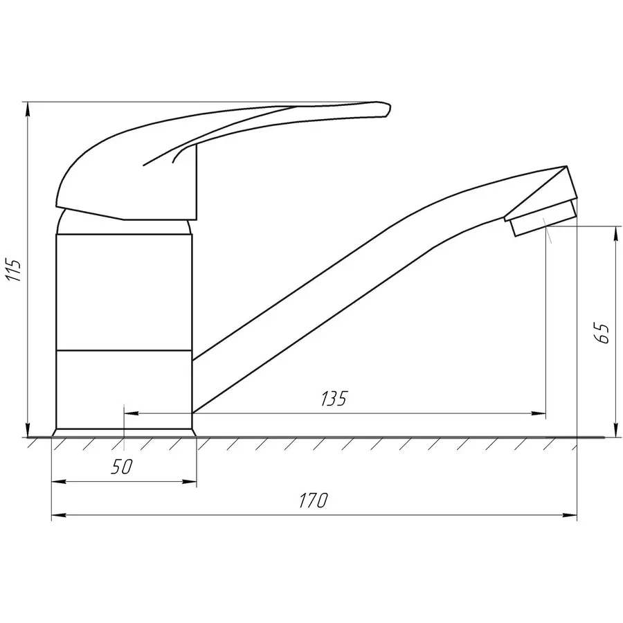 Смеситель для умывальника EcoMix GEZ-WHITE-203M