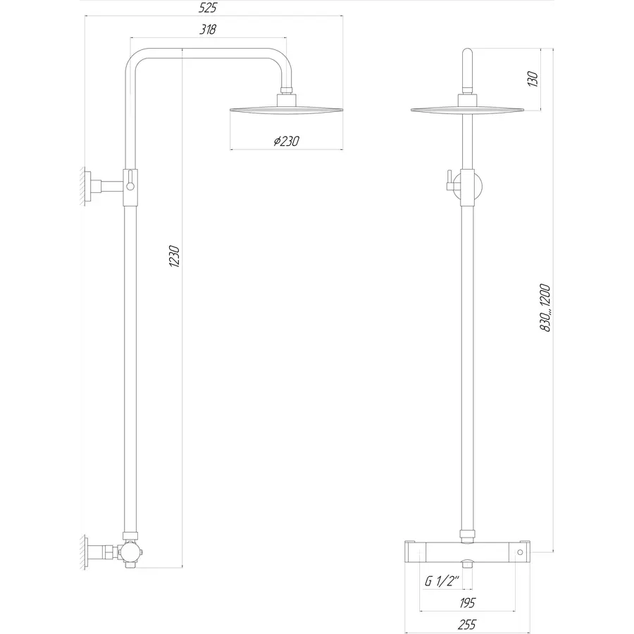 Душевая система Globus Lux DS0040S