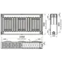 Радіатор сталевий панельний OPTIMUM 22 бок 500х1000