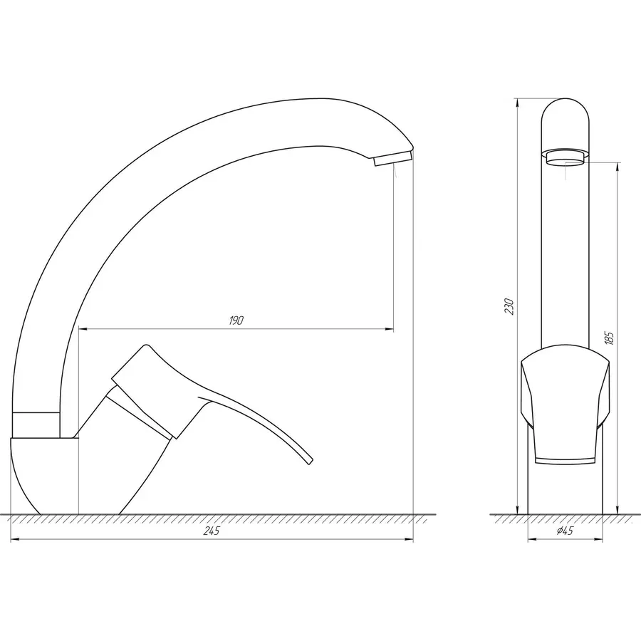 Змішувач для кухні DOMINO DQ-203S