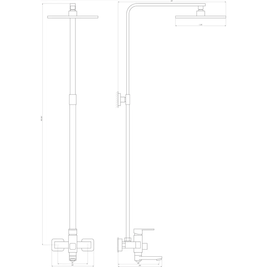 Душова система Globus Lux MILANO VAN-DS0026