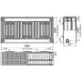 Радиатор стальной панельный KALDE 33 бок 300x900