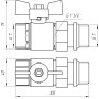 Кран шаровый с американкой PROFESSIONAL QP_003 PN40 1 "антипротечка БЕЛЫЙ бабочка