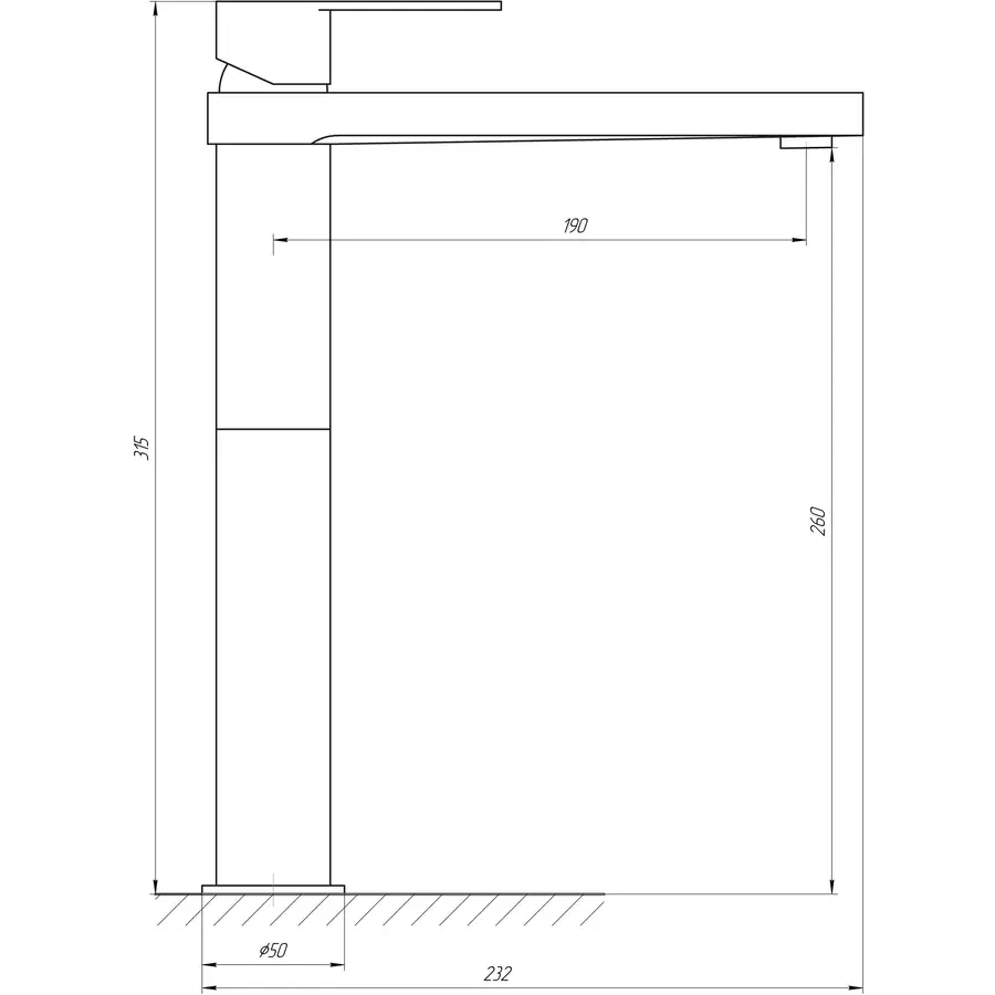 Смеситель для умывальника TOPAZ SARDINIA TS 08223-H20